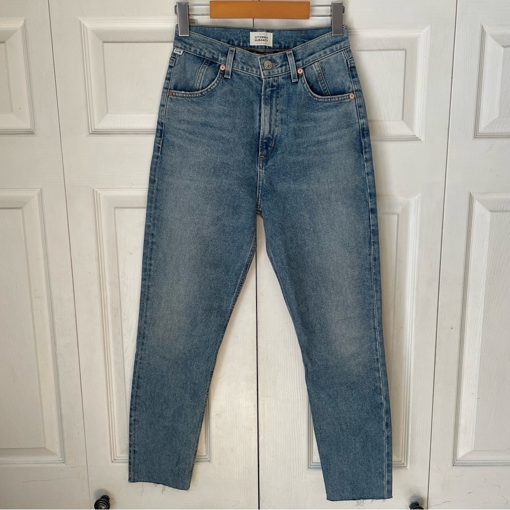 Citizens of Humanity NWT High Rise l Blue Jeans Raw Hem 25